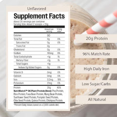 LiveComplete NutriMatch scoop on bag highlighting pure plant protein for everyday meals.