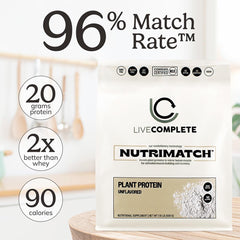 LiveComplete NutriMatch storage tub demonstrates airtight container for freshness.