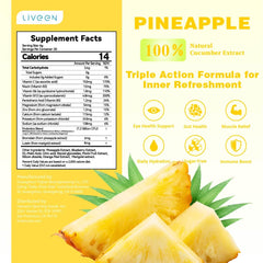 Liveen Rebound 100 bottle with water for sugar-free hydration.