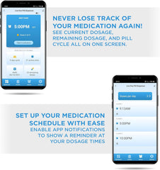 LiveFine LCD display shows time and next alarm at a glance