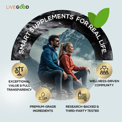LIVEGOOD 60-capsule bottle offering a convenient monthly wellness supply.