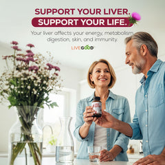 LIVEGOOD Liver Support ingredients turmeric and alpha lipoic acid for overall health benefits