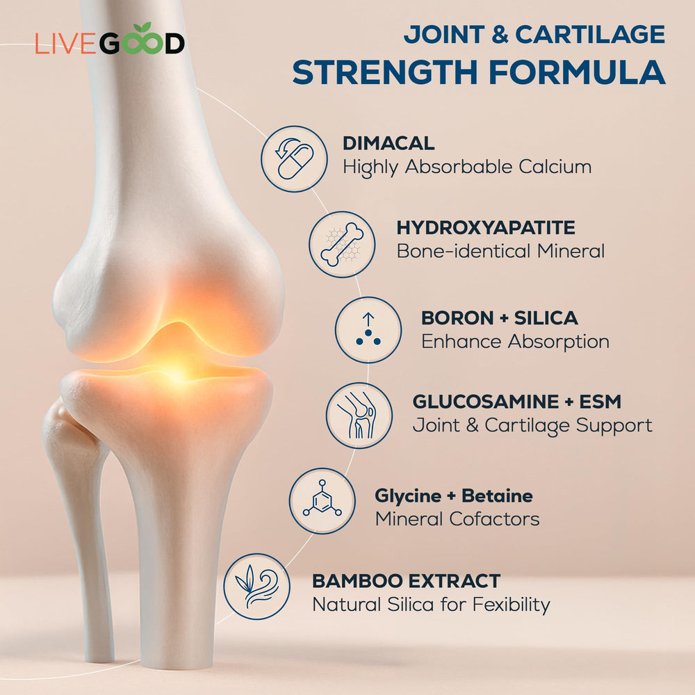 LiveGood Osteo Complete label view communicates premium quality and value
