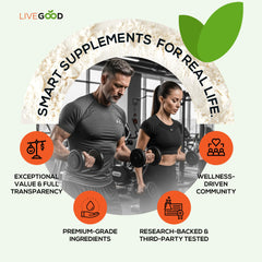 LIVEGOOD USA-made seal—quality standards from source to packaging.