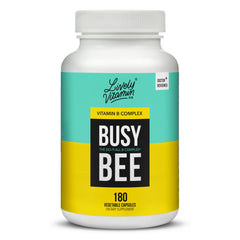 LIVELY VITAMIN CO Busy Bee bottle label highlights its high-B vitamin complex for daily energy