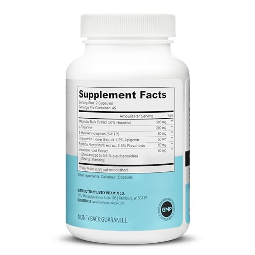 LIVELY VITAMIN CO Chill Pill bottle cap for daily relaxation on the go.