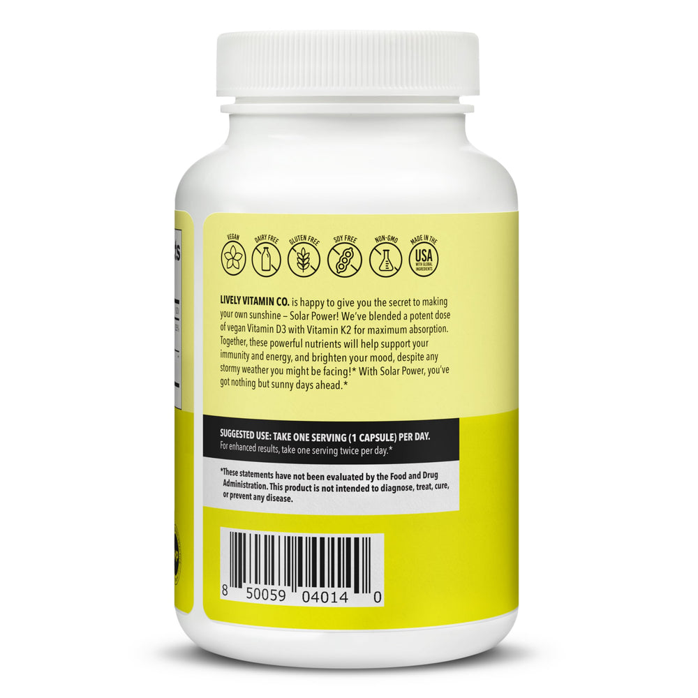 LIVELY VITAMIN CO D3 MK7 capsules promote brain function and daytime energy