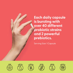 Travel-friendly pack for maintaining gut balance while on the move.