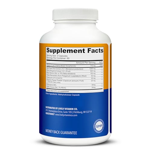 LIVELY VITAMIN CO Less Cholest capsules close-up showing vegan formula