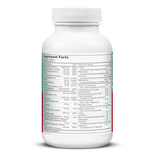 LIVELY VITAMIN CO bottle label highlights chelated minerals and antioxidants for better absorption