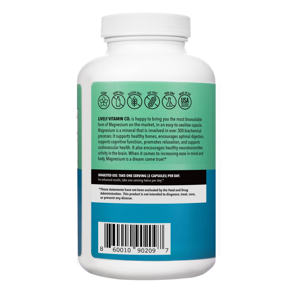 Graphic highlighting TRAACS chelate form used in Lively Vitamin Co Magnesium Ease.