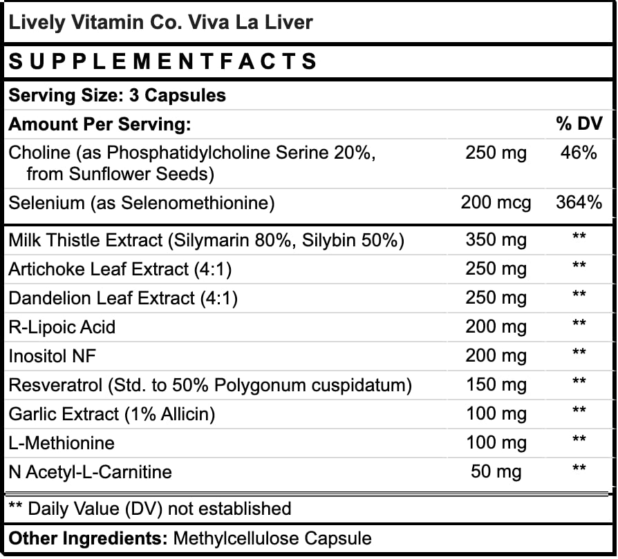 Bottle with water for daily Viva La Liver routine