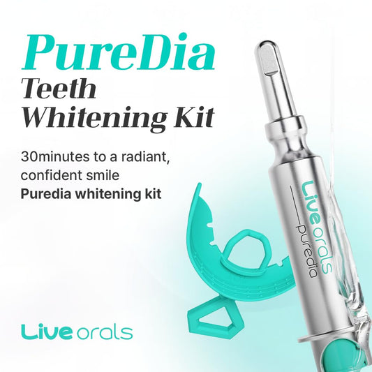 LiveOrals PureDia mouthpiece with ergonomic design for comfortable at‑home whitening