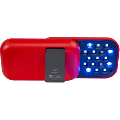LivePure handheld UV light sanitizer in use on a kitchen counter for surface disinfection