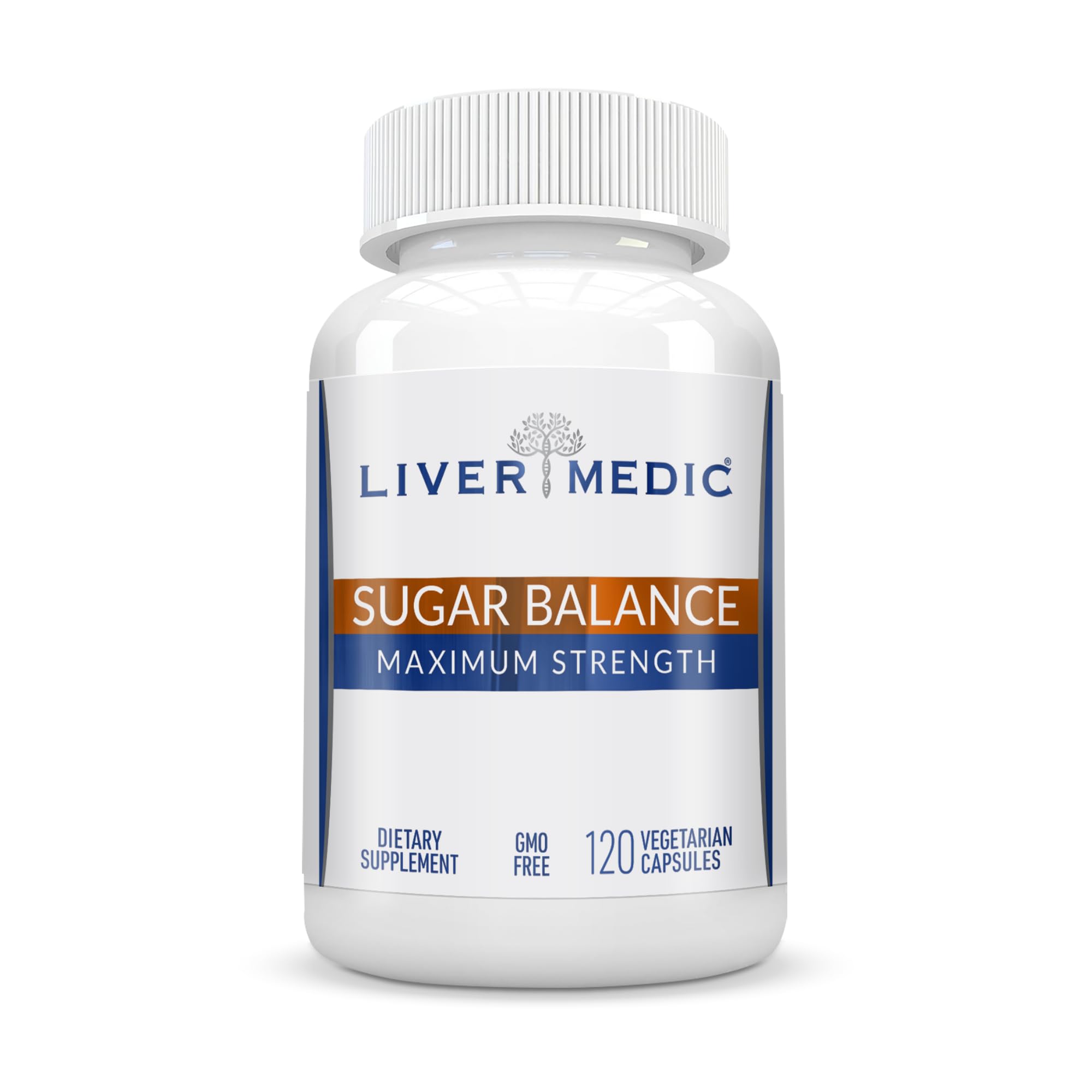 Liver Medic Blood Sugar Complex bottle front showcasing branding for daily wellness support