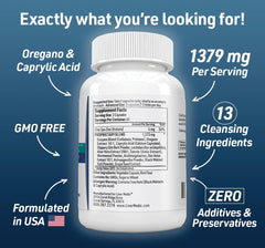 Liver Medic Candida Complex capsules show clean, Non-GMO formula for daily wellness
