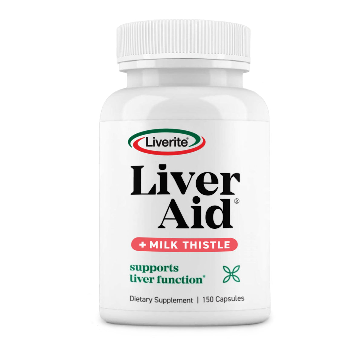 Liverite Liver Aid bottle front view with capsules, suggesting daily energy support