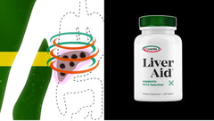 LIVERITE Liver Aid bottle with label indicating digestive support.