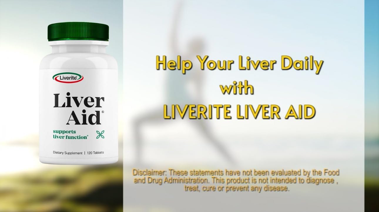 LIVERITE Liver Aid branding showcase: trusted liver support brand.