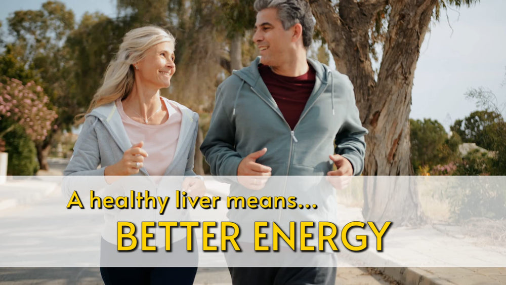 LIVERITE Liver Aid packaging suggesting energy and vitality.