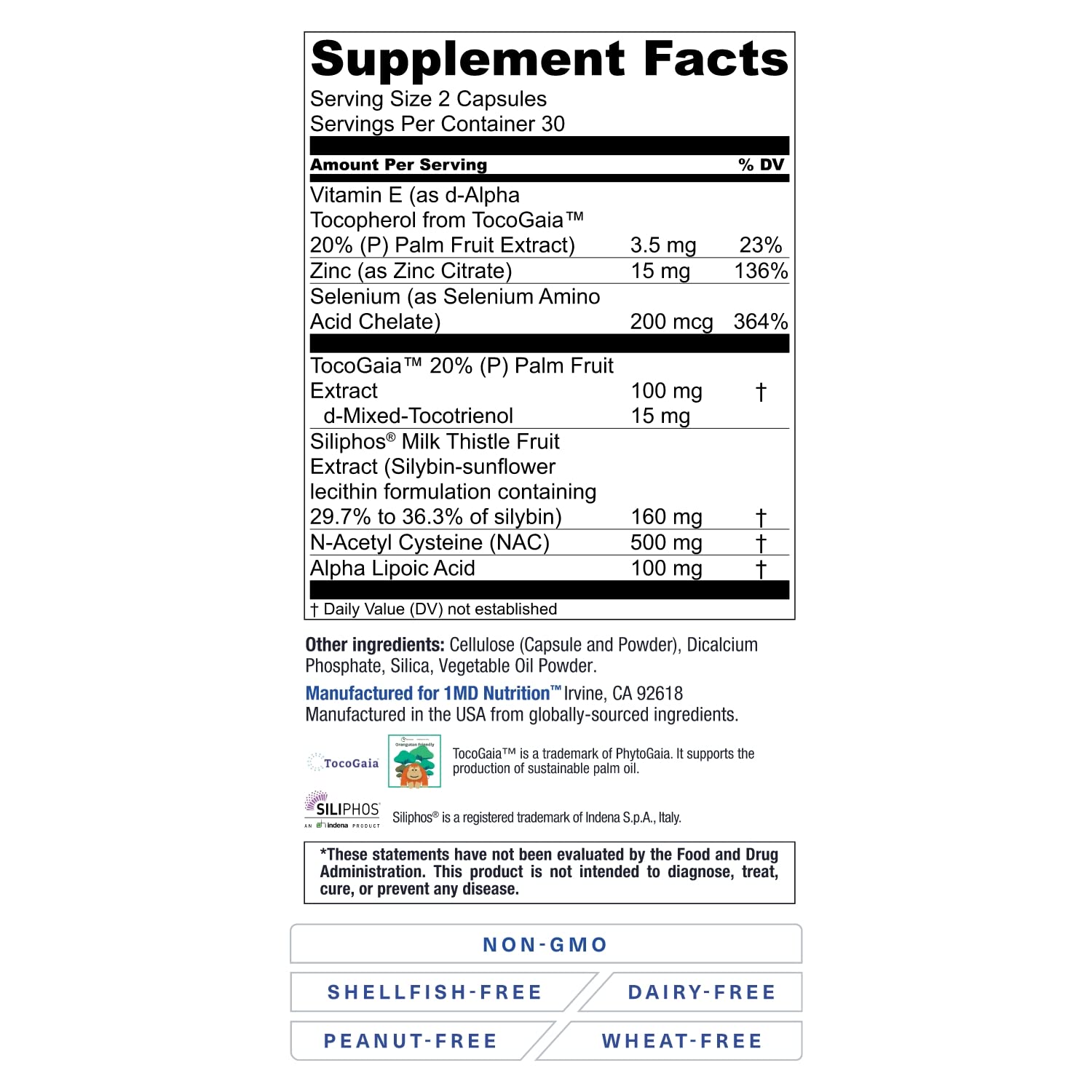1MD LiverMD Siliphos Silybin closeup illustrating high bioavailability