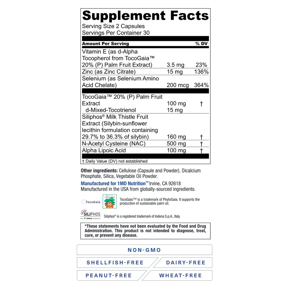 1MD LiverMD Siliphos Silybin closeup illustrating high bioavailability