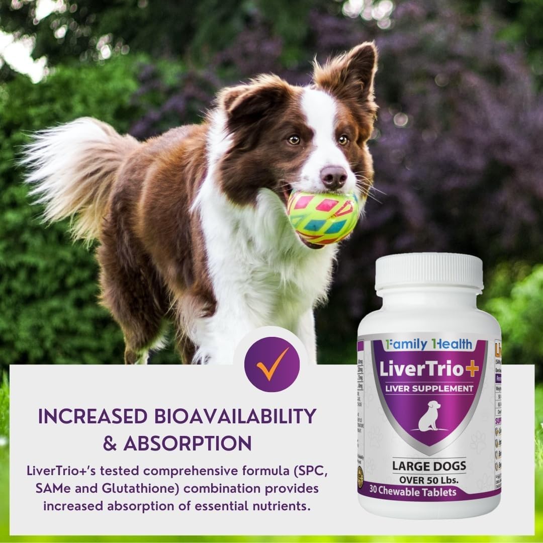 LiverTrio+ SAMe and Glutathione ingredients highlighted on packaging.