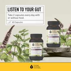 Living Alchemy Vegan Non-GMO ingredients image highlights clean label and plant-based wellness