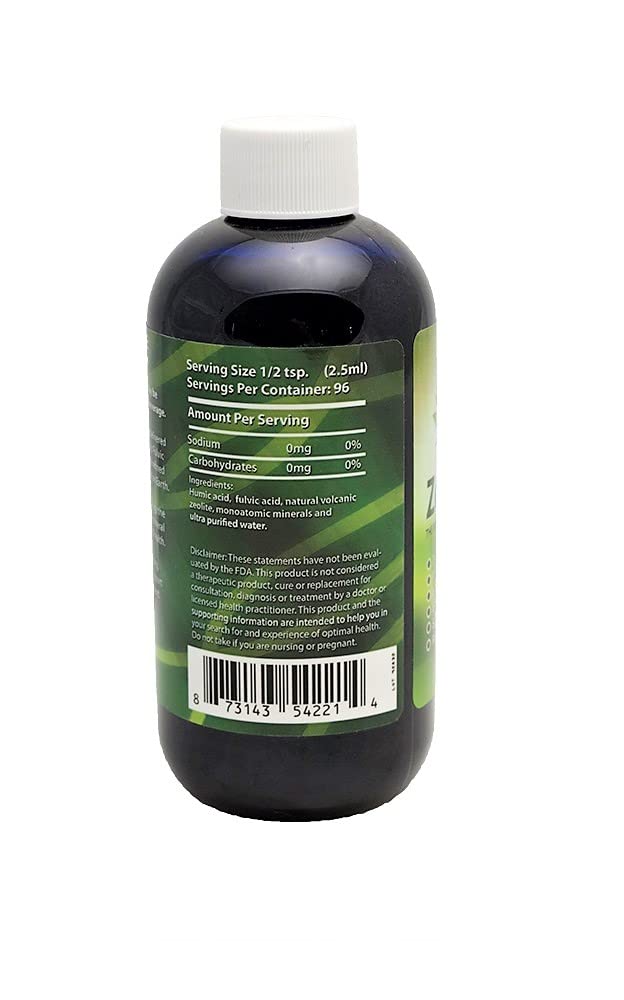 Living Foods USA ZeoHeal bottle top shows secure screw cap