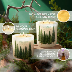 Living Good Candle Co Into the Forest beeswax texture showing natural warmth