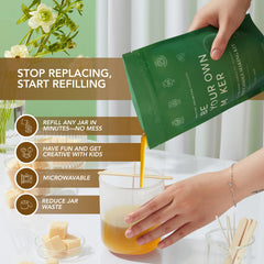 Living Good Candle Co. Tranquility glass jar, elegant gift-ready presentation.