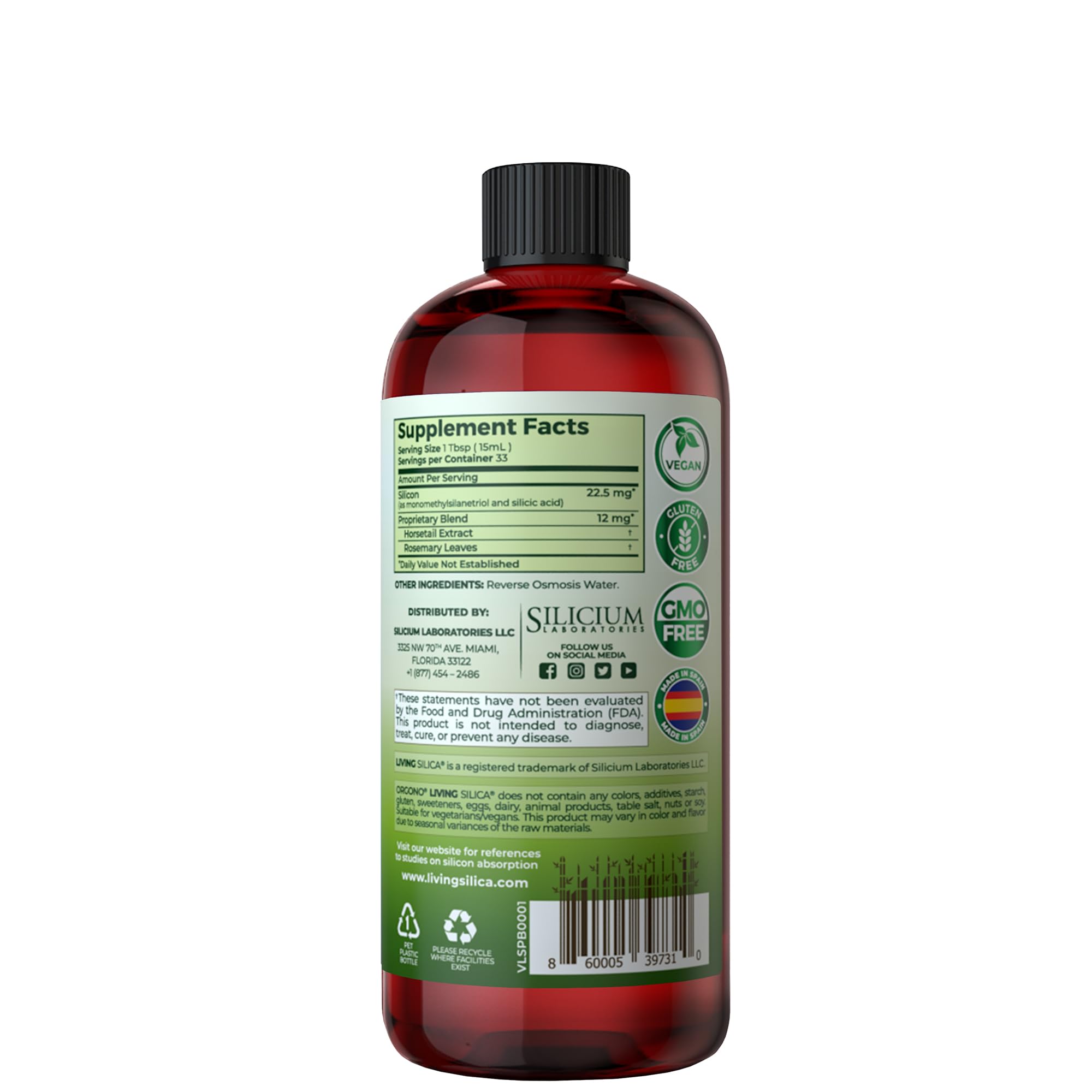 Living Silica capsule closeup highlights the vegan, clean formula for daily intake.