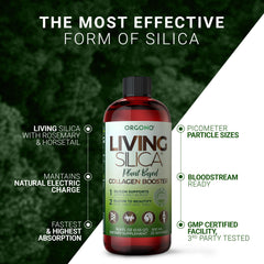 Living Silica hair nails closeup suggests stronger hair and nails.