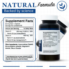 Living Well with Dr. Michelle Vitamin D3 K2 closeup of daily-use bottle for easy supplementation.