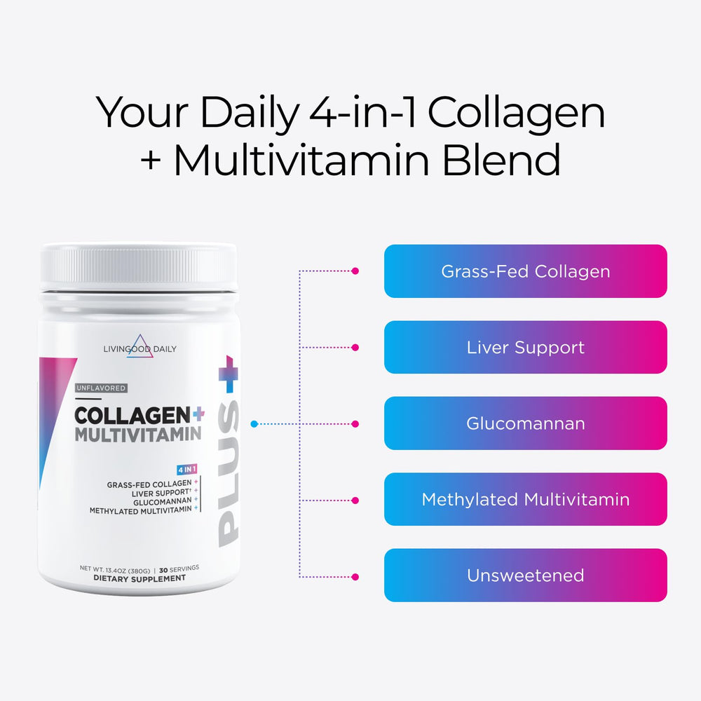 Chocolate flavor Livingood Daily Collagen Multi in a glass