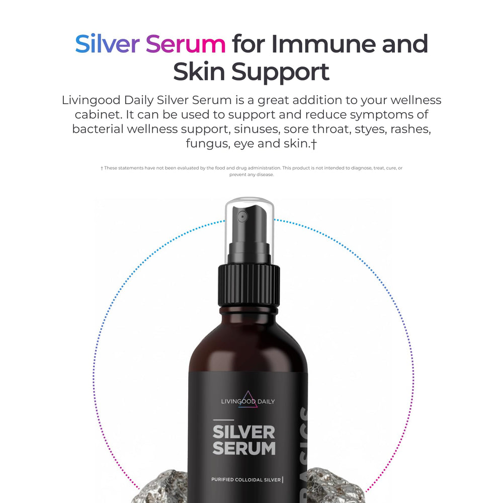 Livingood Daily Colloidal Silver Spray for oral use supports simple daily hygiene.