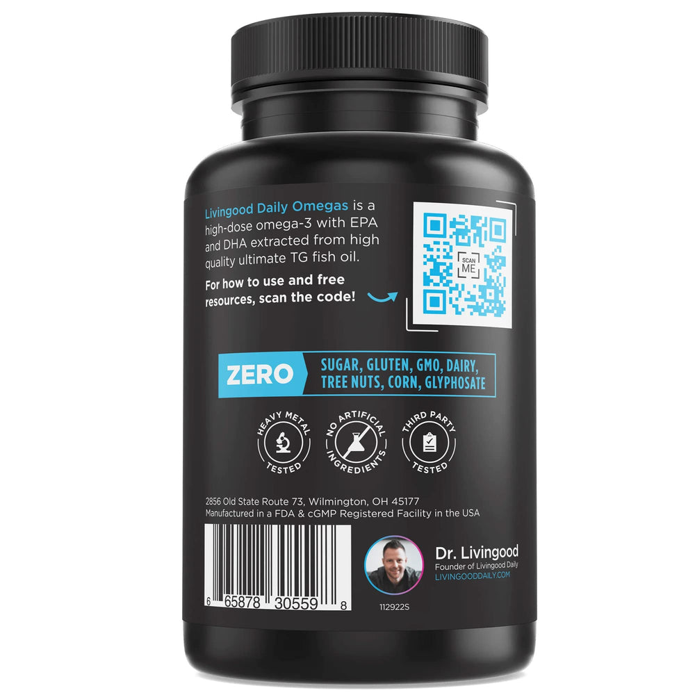 Livingood Daily softgels pictured for a simple daily dose with meals.