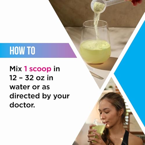 Scoop of Livingood Daily Electrolytes lemon lime beside the tub