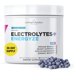 Livingood Daily Electrolytes powder tub supports daily hydration.