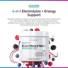 Livingood Daily Electrolytes scoop dissolving into water for easy hydration.