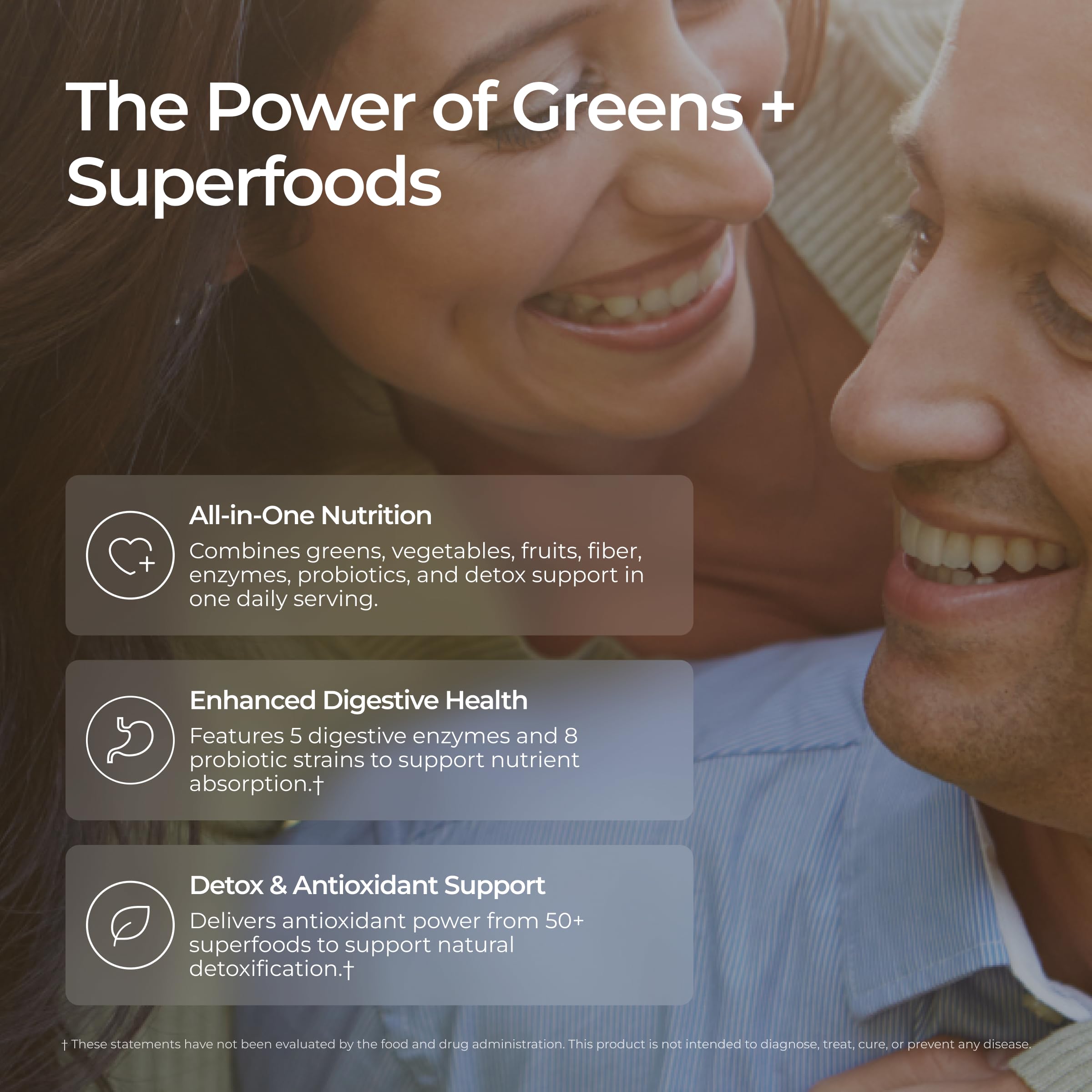 Livingood Daily Greens berry flavor packaging emphasizes taste and mixability.