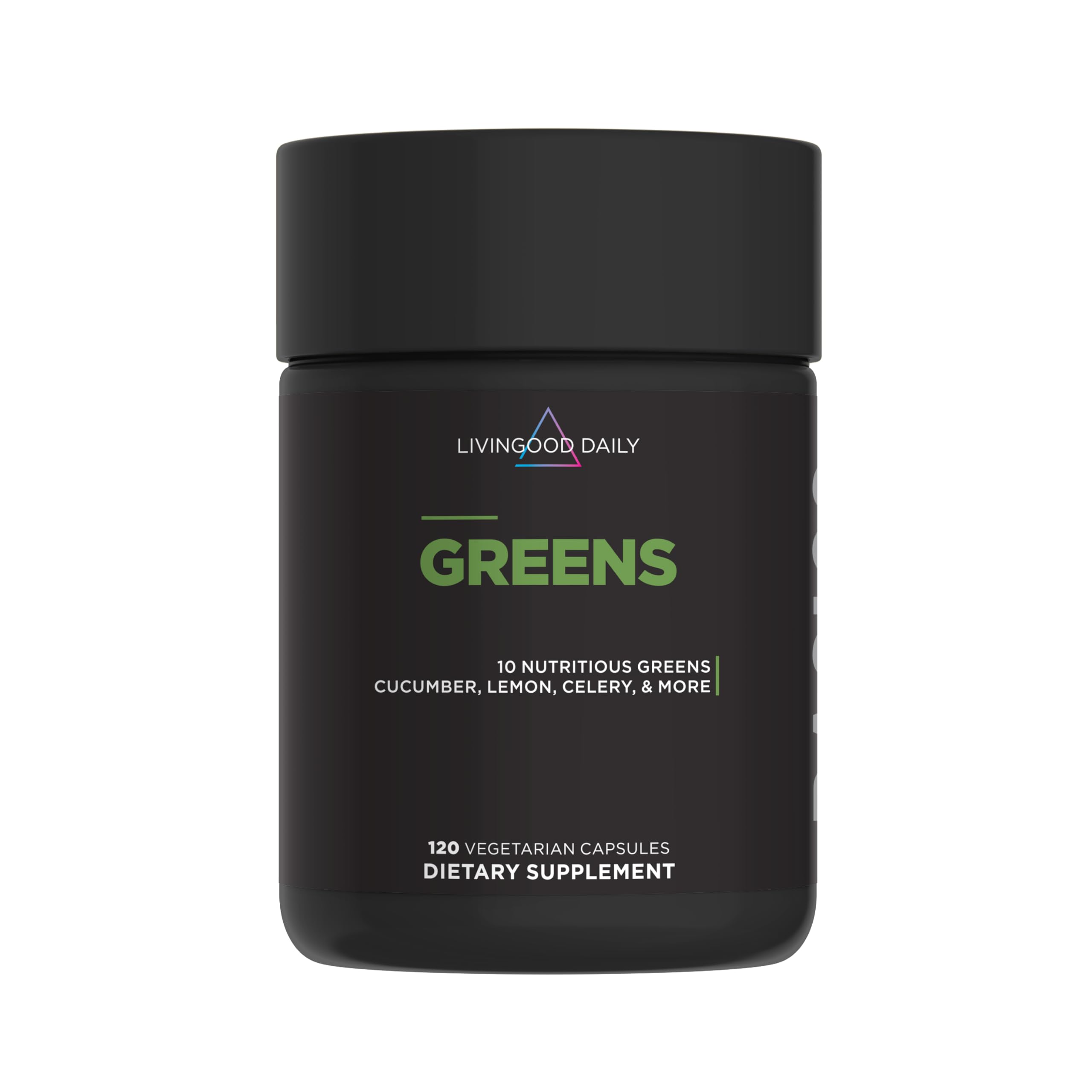 Livingood Daily Greens bottle-front image for convenient daily greens on-the-go