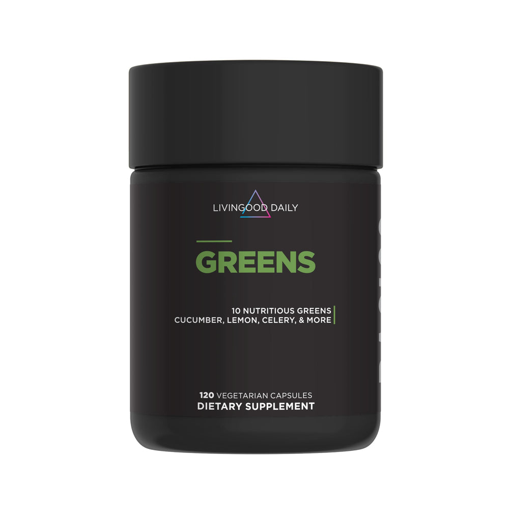 Livingood Daily Greens bottle-front image for convenient daily greens on-the-go