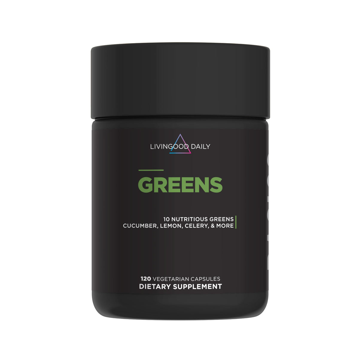 Livingood Daily Greens bottle-front image for convenient daily greens on-the-go