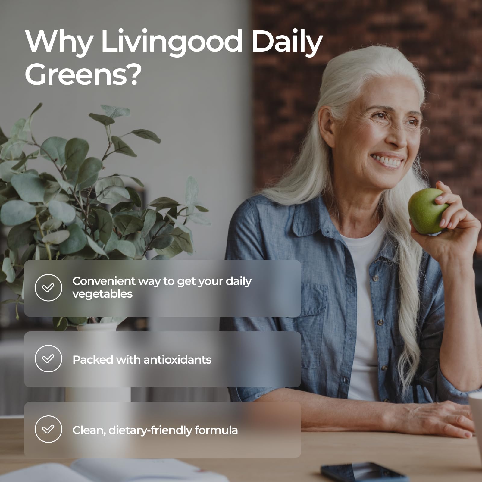 Livingood Daily Greens plant-based capsules emphasize clean-label wellness support