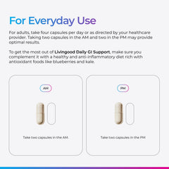 Livingood Daily Gut Cleanse in-use scene conveys simple routine fits busy mornings.