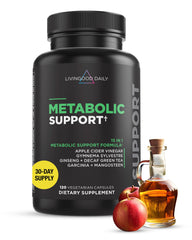 Livingood Daily Metabolic Support bottle front view for steady energy.