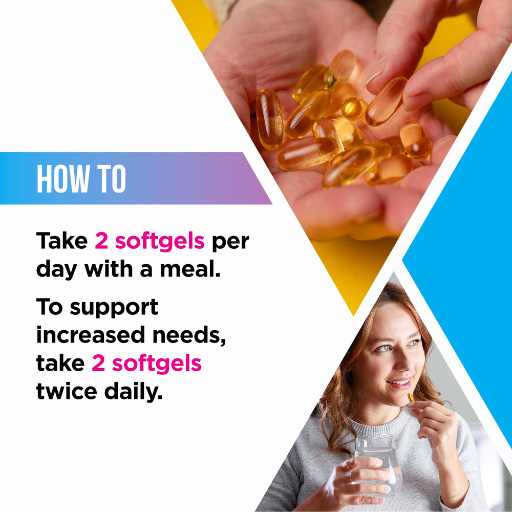Livingood Daily softgels with no fishy aftertaste for easy swallowing.