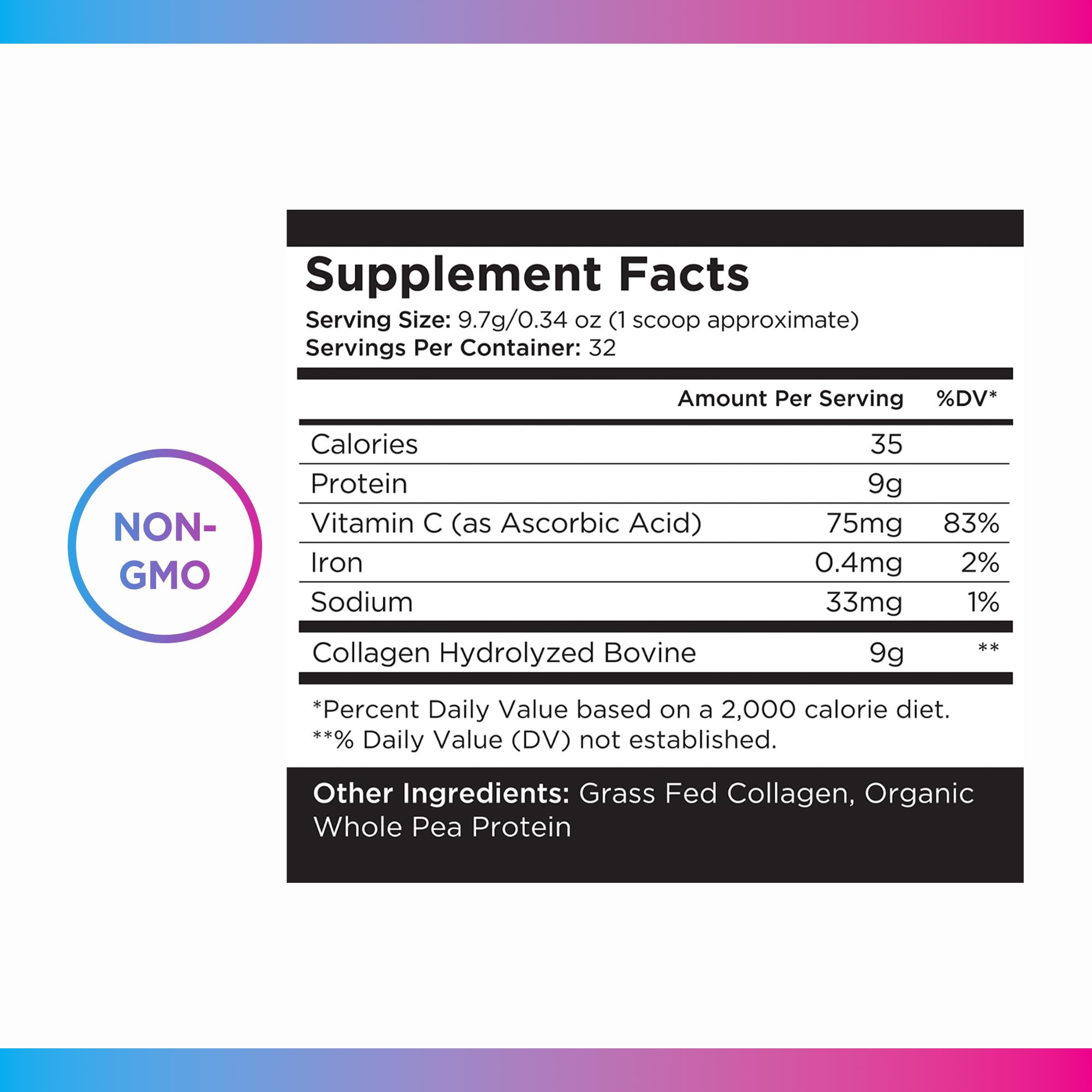 Organic pea protein blended with collagen in Livingood Daily