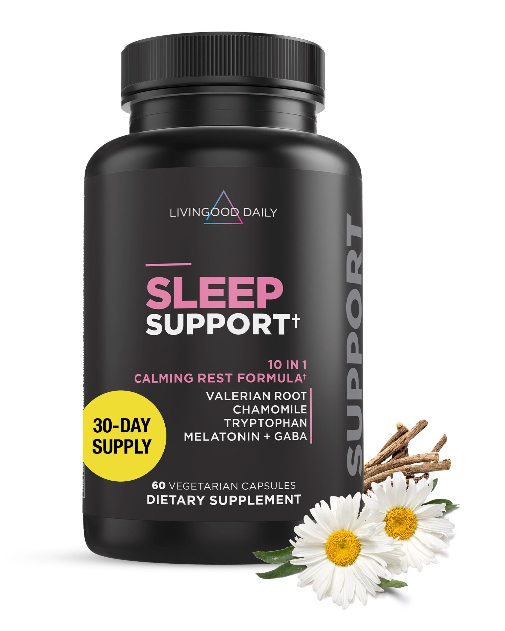 Livingood Daily Sleep Support bottle front for easy nightly routine